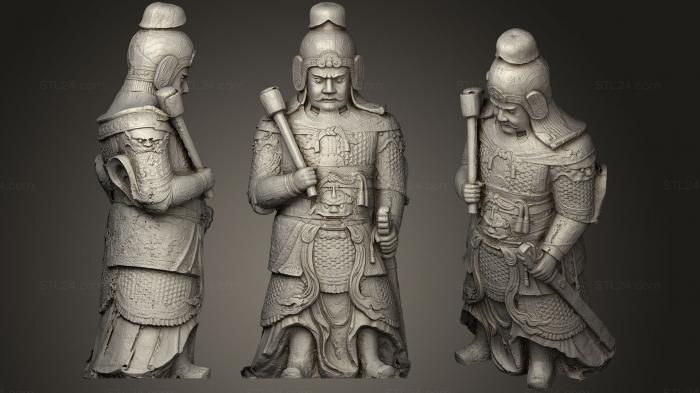 Figurines Chinese and Japanese (Stone sculpture, STKCH_0036) 3D models for cnc